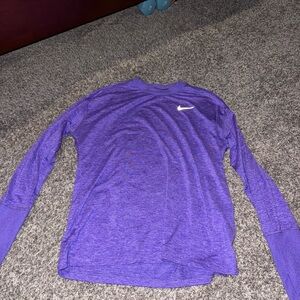 Nike Purple Long Sleeve Dry-Fit Top